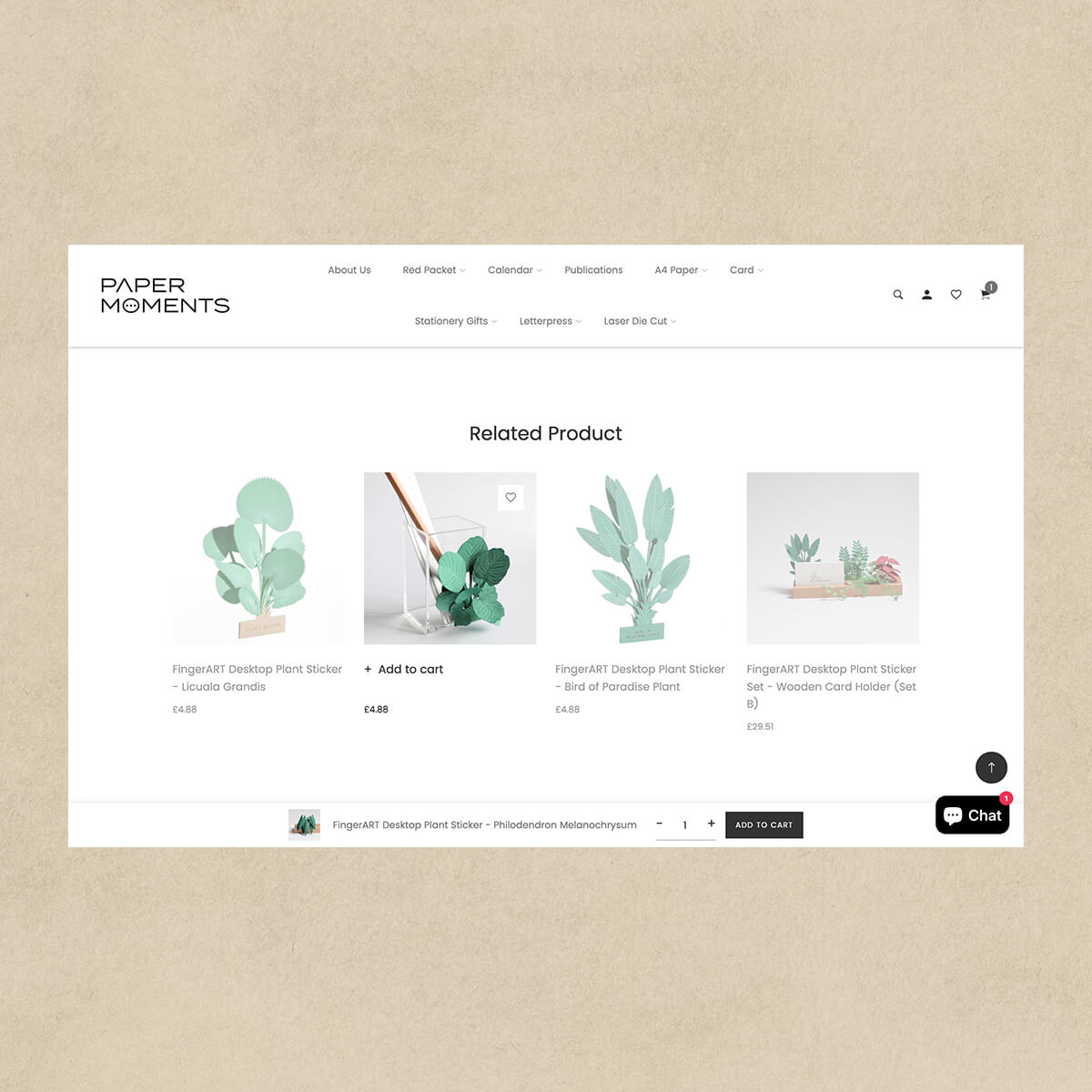 Branding and Shopify Development for Paper Craftsmen Designer